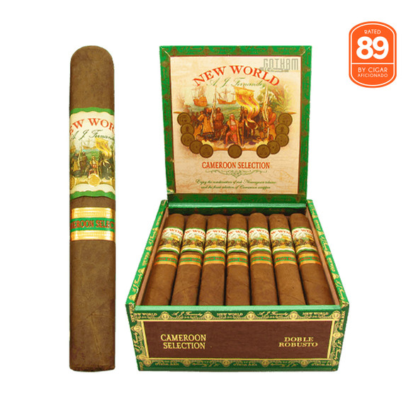 New World Cameroon Doble Robusto Open Box and Stick