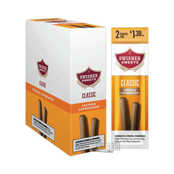 Swisher Sweets Cigarillos Mango Lemonade Box with single pouch