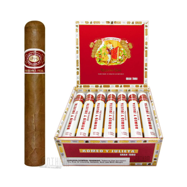 Romeo Y Julieta Reserva Real Gran Toro Tubes open Box and stick