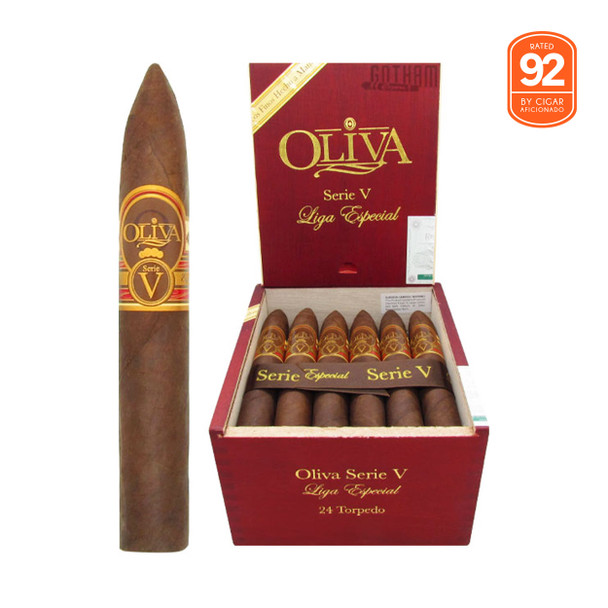 Oliva Serie V Torpedo Open Box and Stick