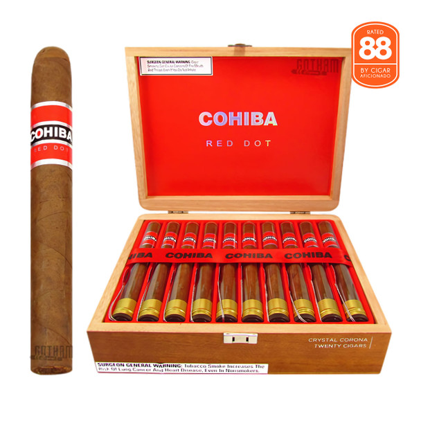 Cohiba Red Dot Crystal Corona Open Box and Stick