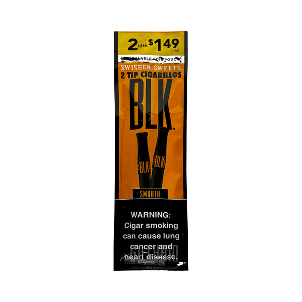 Swisher Sweets BLK Tip Cigarillos Smooth foilpack front