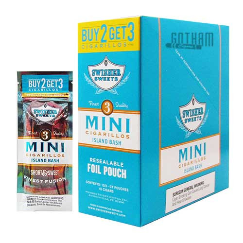 Swisher Sweets Mini Cigarillos Island Bash Upright & Foilpack