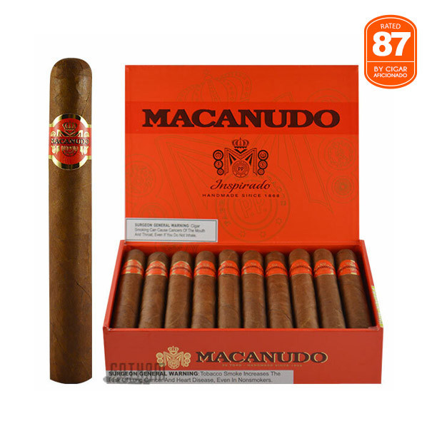 Macanudo Inspirado Orange Toro Box open box and stick