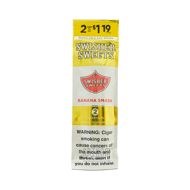 Swisher Sweets Cigarillo Banana Smash Foilpack Front