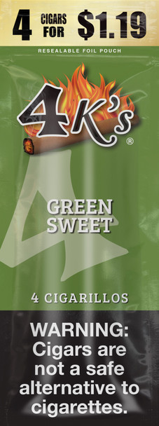 Good Times 4Ks Cigarillos Green Sweet Foil Pack