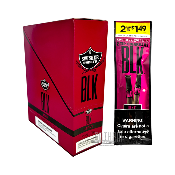 Swisher Sweets BLK Tip Cigarillos Berry Box wit Foilpack