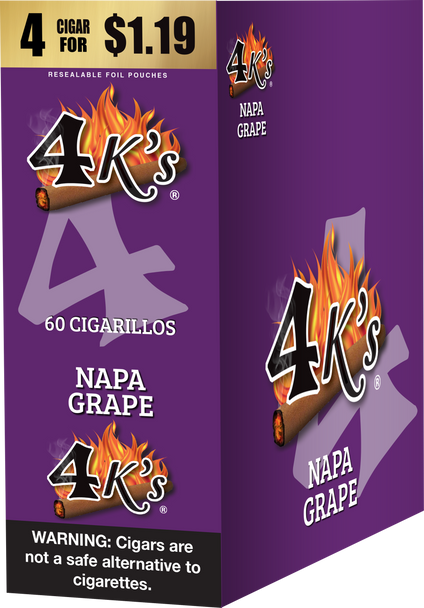 Good Times 4Ks Cigarillos Napa Grape Box