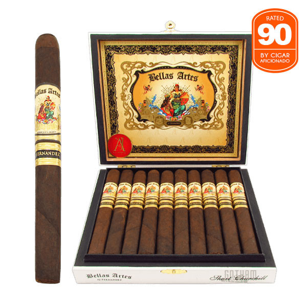 AJ Bellas Artes Brazil Maduro Short Churchill Open Box and Stick