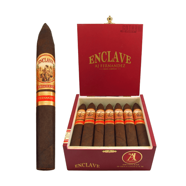 AJ Fernandez Enclave Broadleaf Belicoso Open Box and Stick