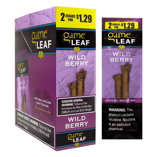 Garcia y Vega Game Leaf Wild Berry 2 for $1.29