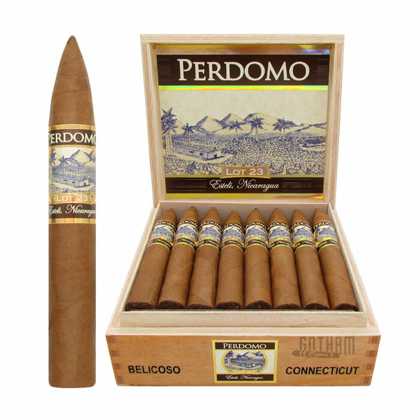 Perdomo Lot 23 Belicoso Connecticut Open Box and Stick