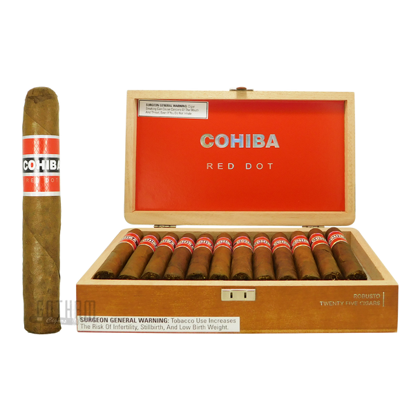 Cohiba Red Dot Robusto Open Box and Stick