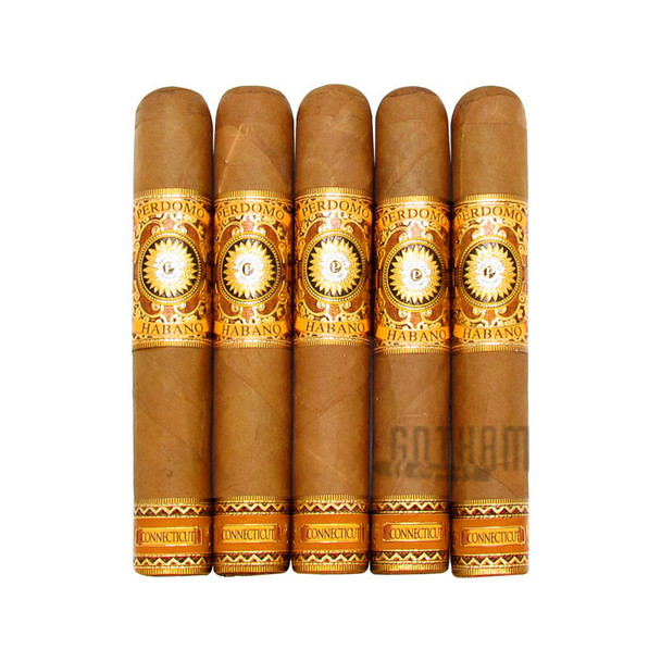 Perdomo Habano Bourbon Barrel-Aged Connecticut Robusto 5 pack