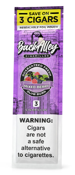 Back Alley Cigarillos Mixed Berry foil pack