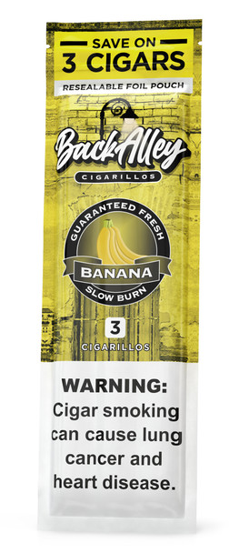 Back Alley Cigarillos Banana foil pack