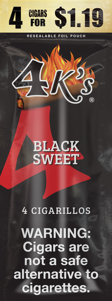 Good Times 4Ks Cigarillos Black Sweet Foil Pack