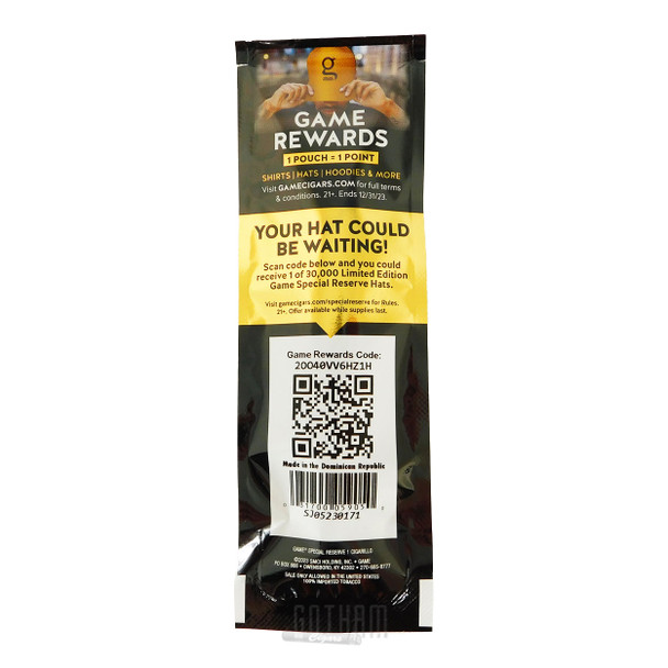 Game Cigarillos Special Reserve pouch back