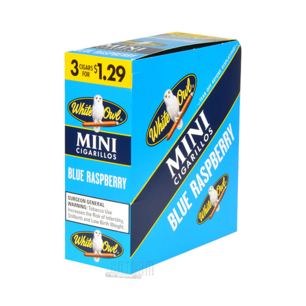 White Owl Mini Cigarillos Blue Raspberry box