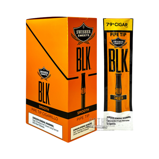 Swisher Sweets BLK Tip Cigarillos Smooth Box with Single Pouch