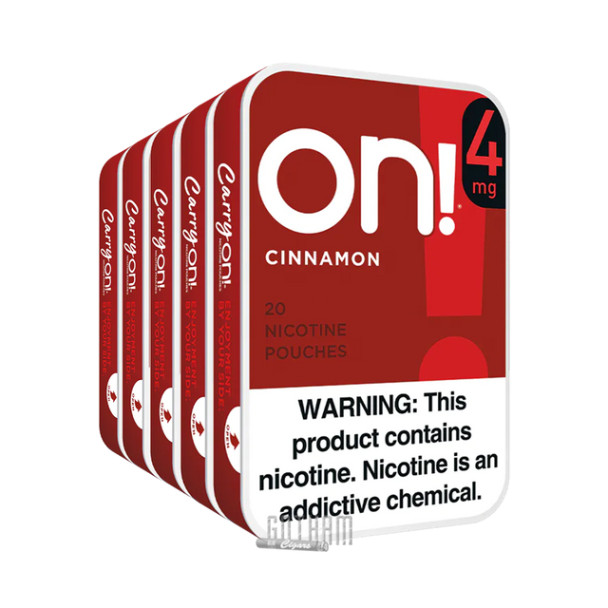 ON! Nicotine Pouches Cinnamon 4MG - 5 Cans