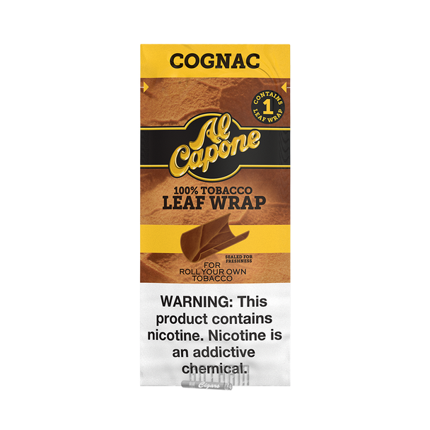 Al Capone Leaf Wrap Cognac pouch
