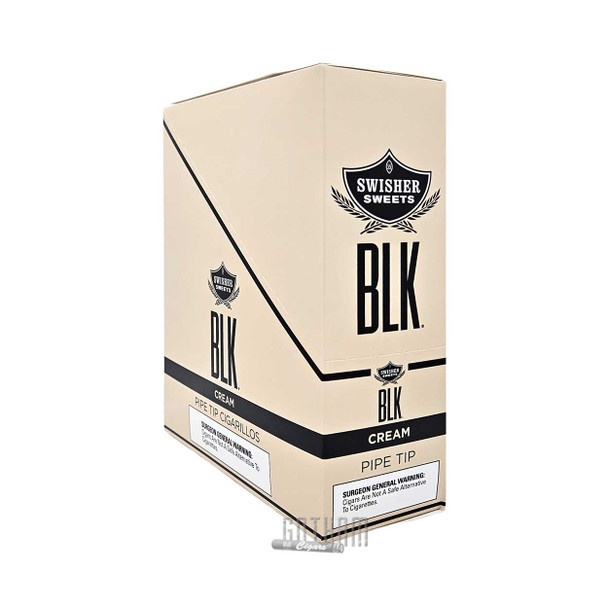 Swisher Sweets BLK Tip Cigarillos Cream Box side