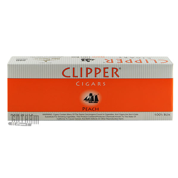 Clipper Filtered Cigars Peach 100's Box