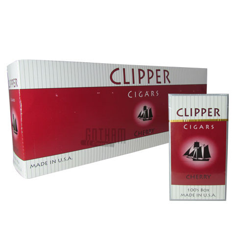 Clipper Filtered Cigars Cherry 100's carton & pack