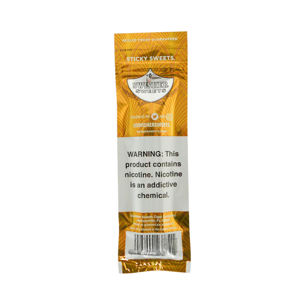 Swisher Sweets Cigarillos Sticky Sweet Foilpack Back