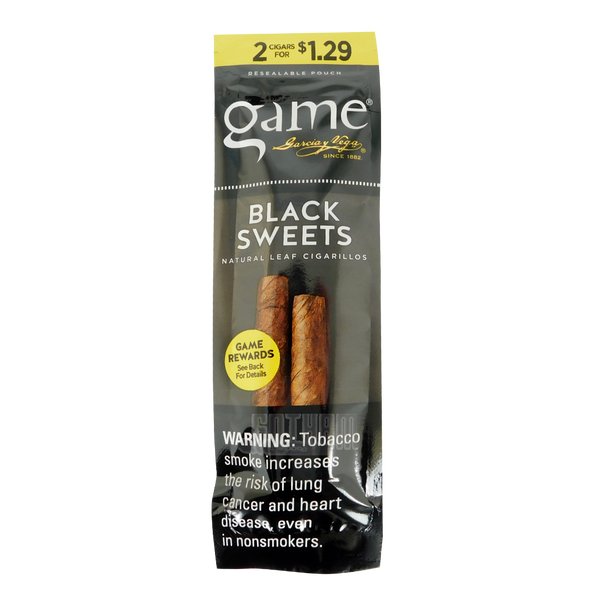 Game Cigarillos Black foilpack front