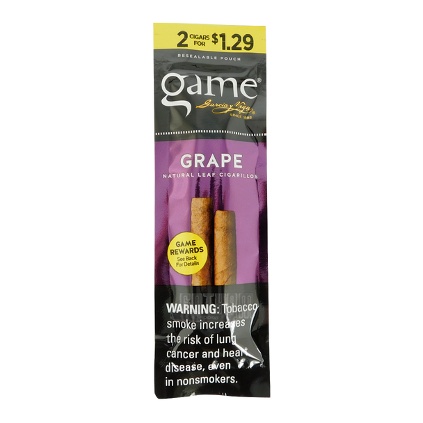 Game Cigarillos Grape FoilPack front