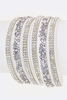 White Multi Strap Rhinestone Snap Bracelet