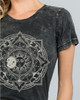 Mineral Washed Black Screen Printed Tee Shirt