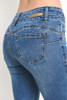 Mid Rise 2 Button Jean in Medium Blue Wash