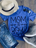 Royal Blue Mom of Boys V Neck Tee