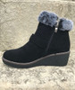 Corkys Black Chilly Wedge Bootie