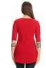 Red Tunic Top with Leopard Trim and Cuffs PLUS