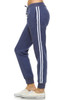 Jogger with Double White Stripe on Side