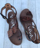 Steffie Tooled Sandal in Rust by Very G