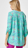 Dear Scarlett Mint Floral 3/4 Sleeve Lizzy Top