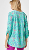 Dear Scarlett Plus Mint Floral Lizzy 3/4 Sleeve Top