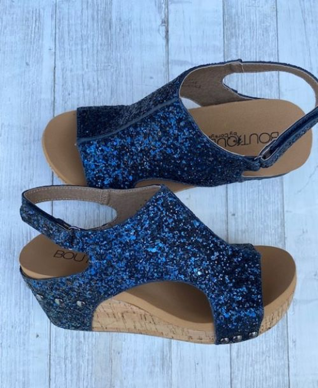 Corkys Carley in Navy Glitter Paisley Pointe Boutique