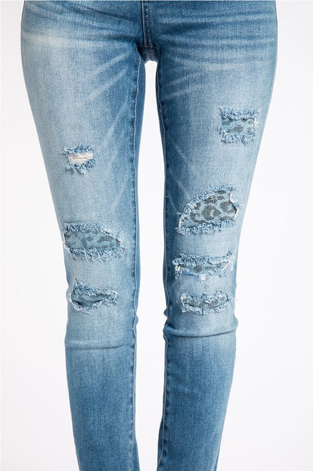 kancan jeans with leopard