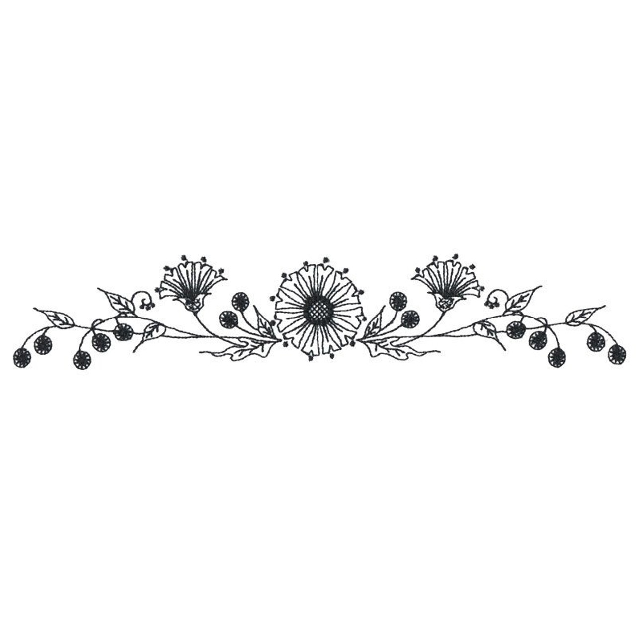 OESD Small Flowers Border Embroidery Design