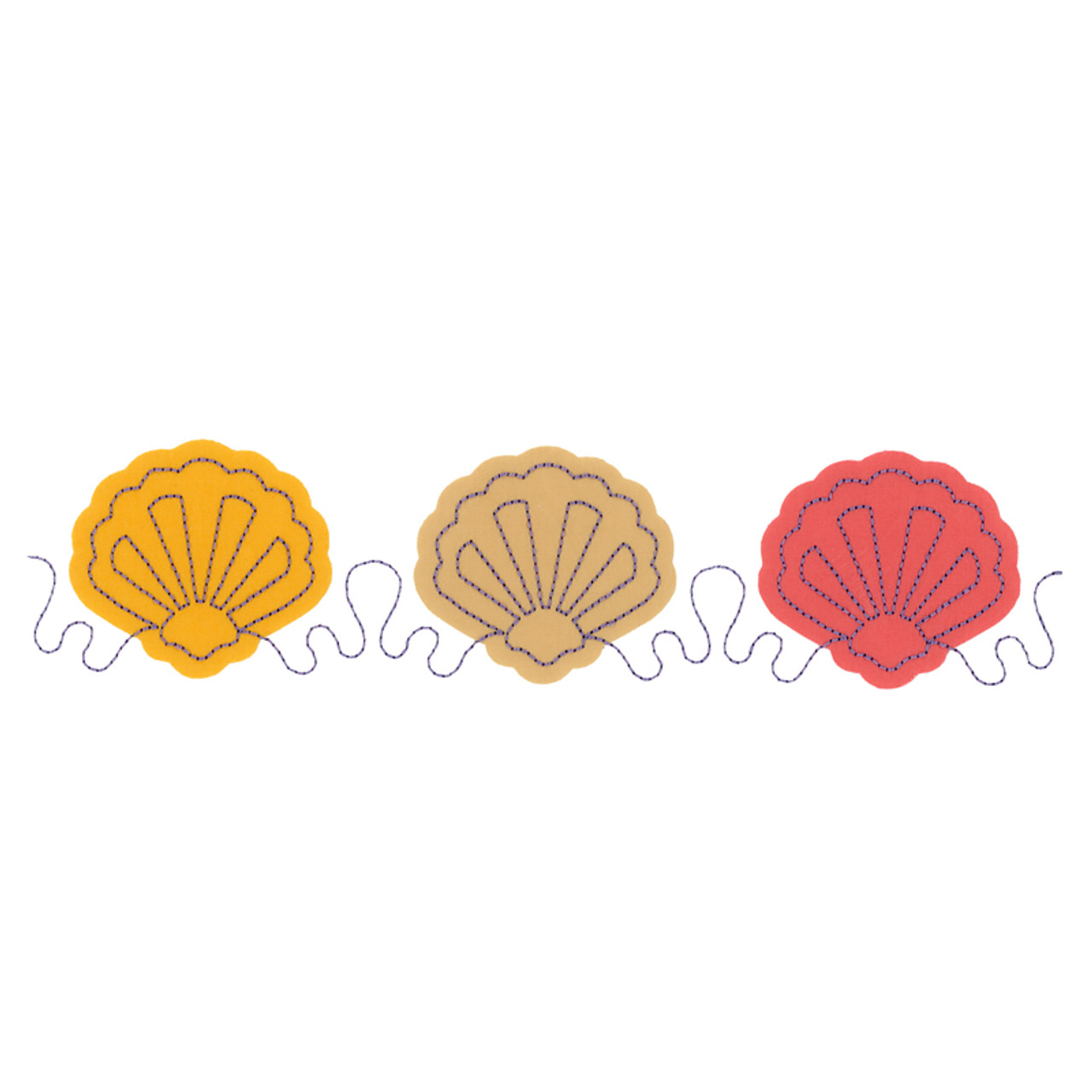 seashell border stencil