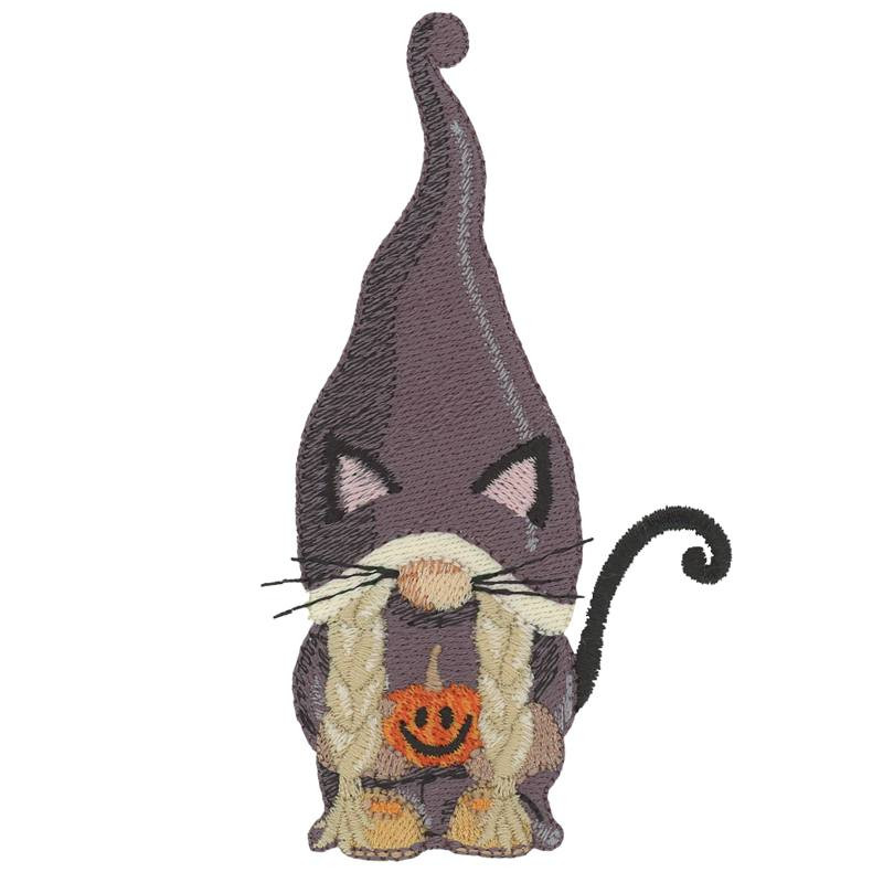Halloween Black Cat Gnome