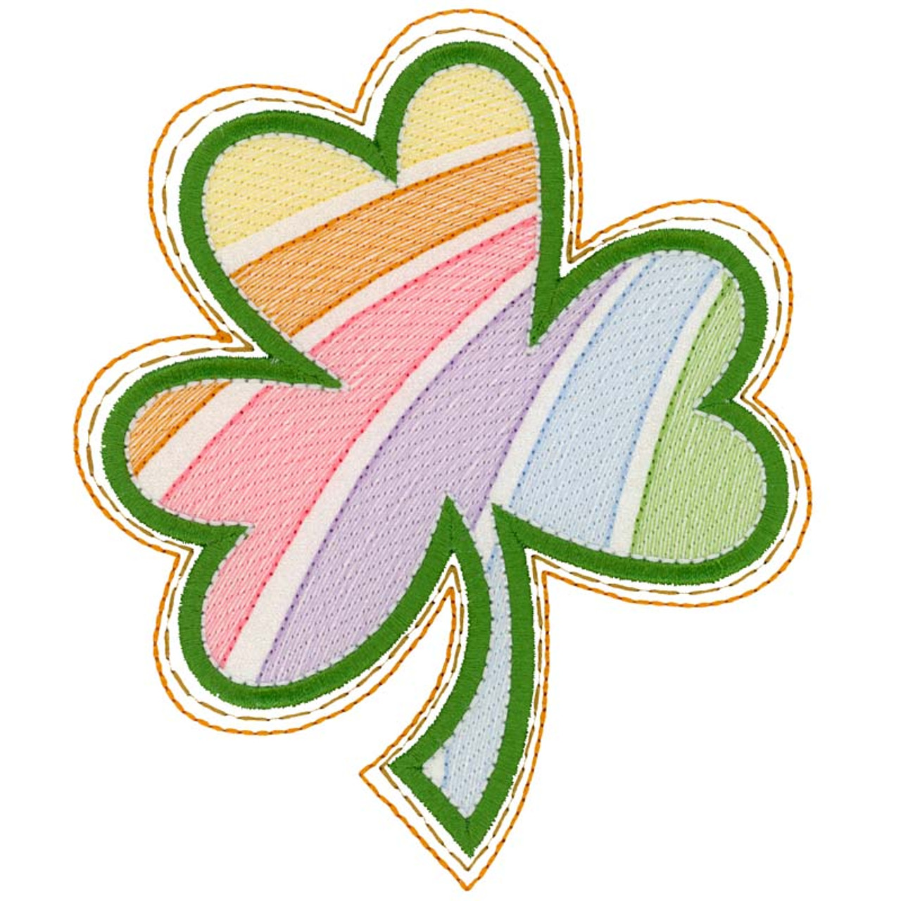 St Patricks applique, rainbow, rainbow embroidery, rainbow