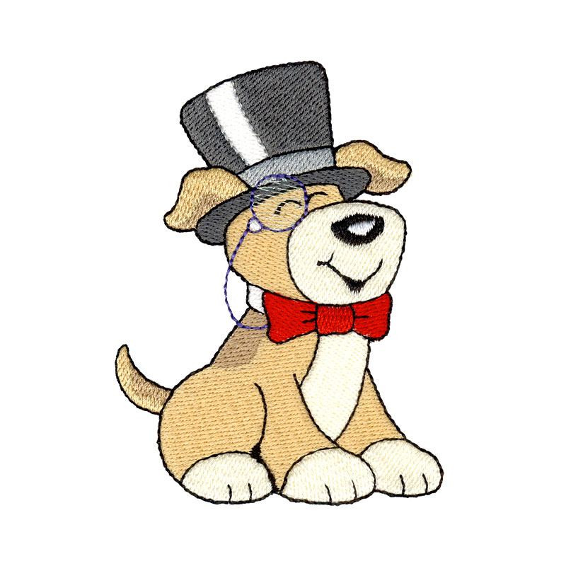 dog with a top hat