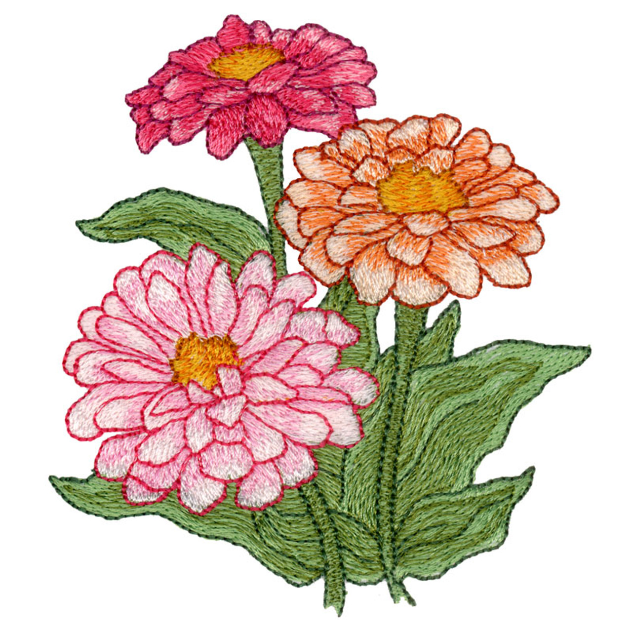 Zinnia embroidery kit